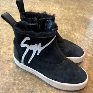 Giuseppe Zanotti side zip sneakers, shearling lining